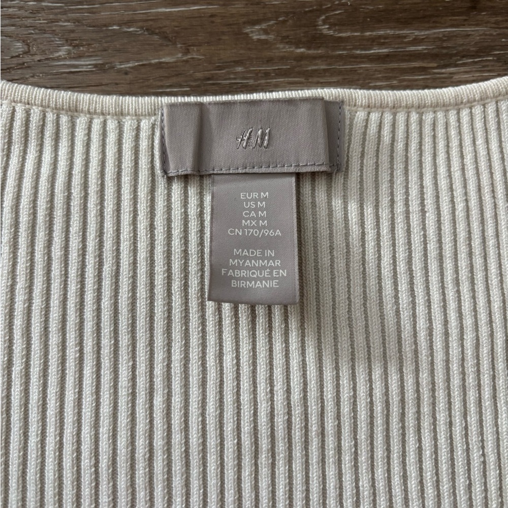 H&M Beige Ribbed Top - Picture 2 of 5